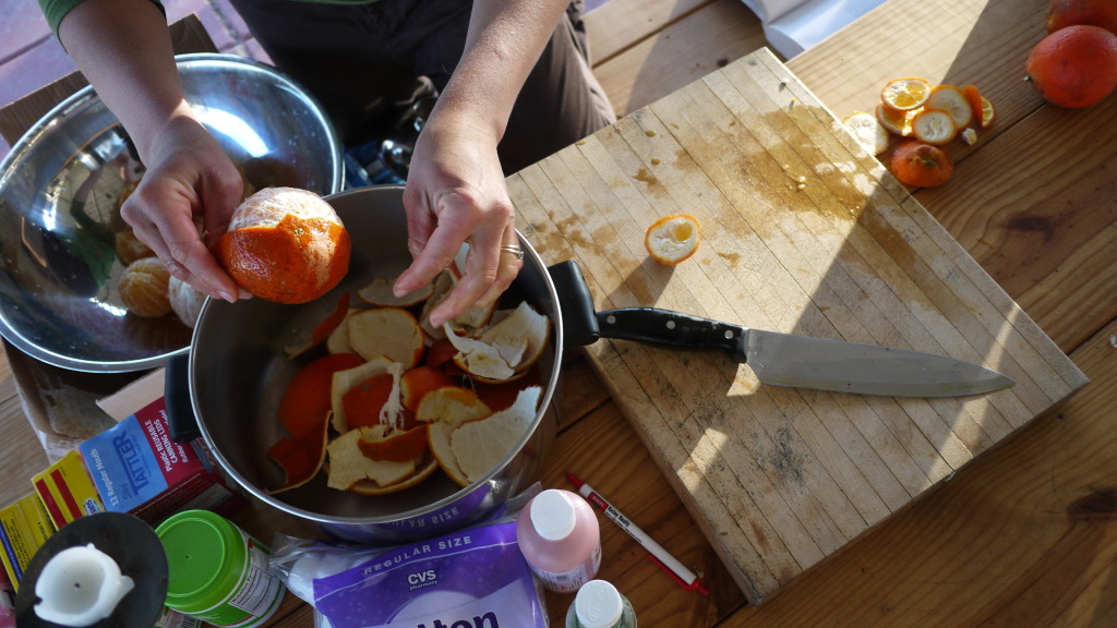 test batch of fresh orange marmalade