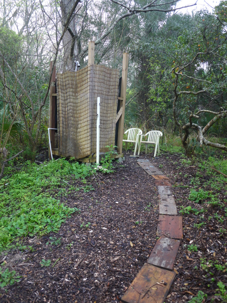 the outdoor shower