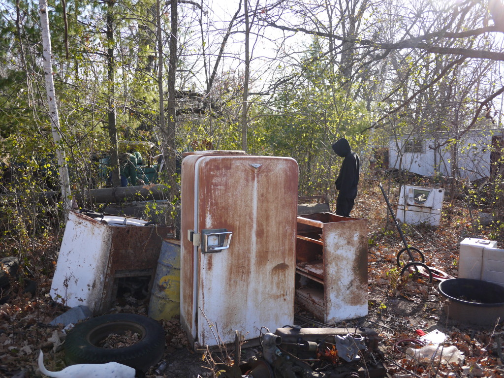 Jacque in the appliance graveyard