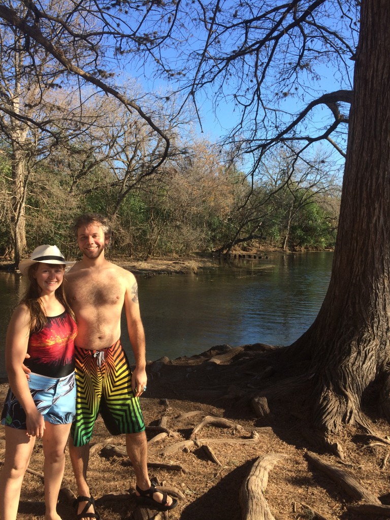 RIVER SWIMMING IN JANUARY FOR THE WIN! (the San Marcos river is 73 degrees all year long)