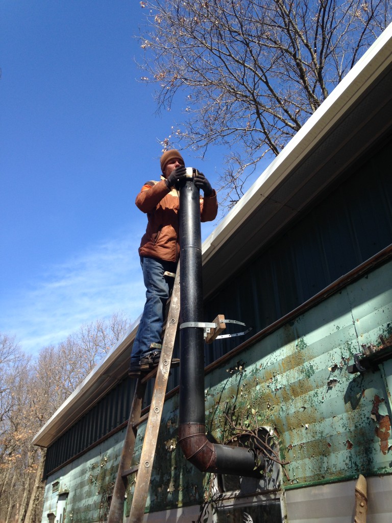 cleaning out the chimney cap