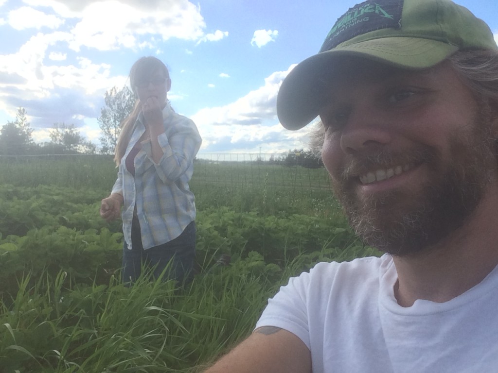 strawberry pickin' selfie