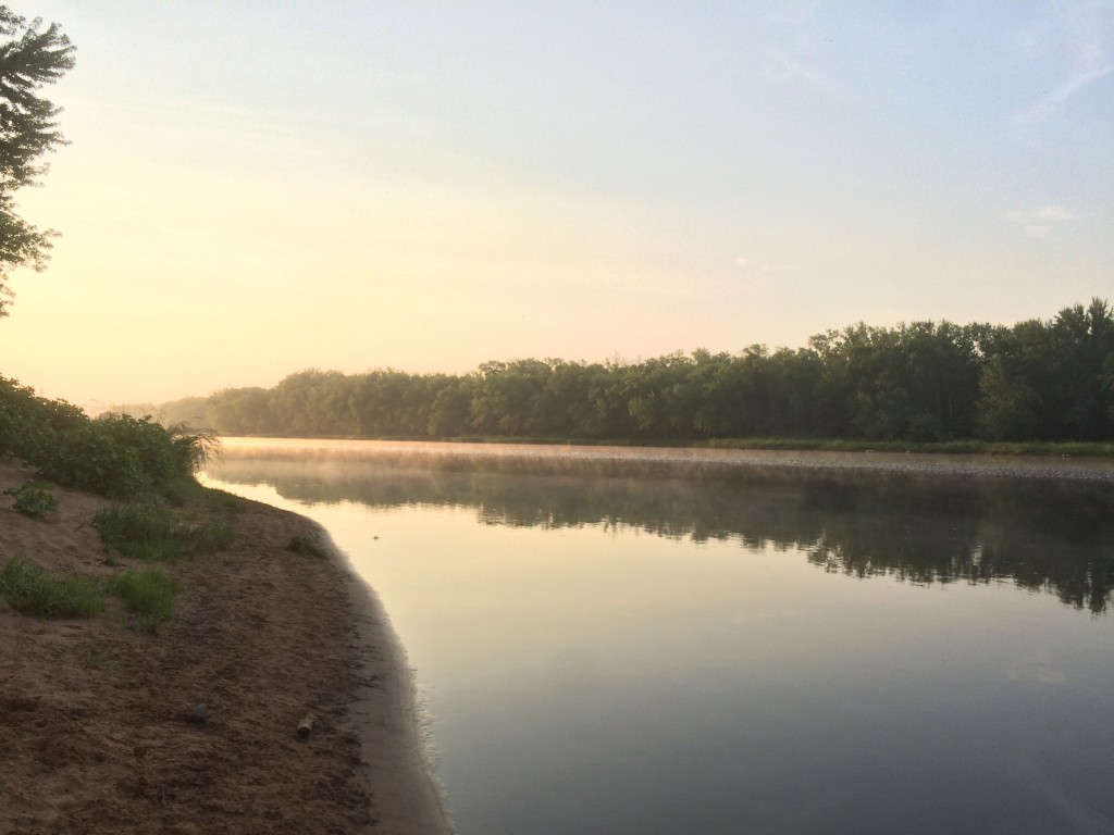 On and on and on and on, on the river flows ....