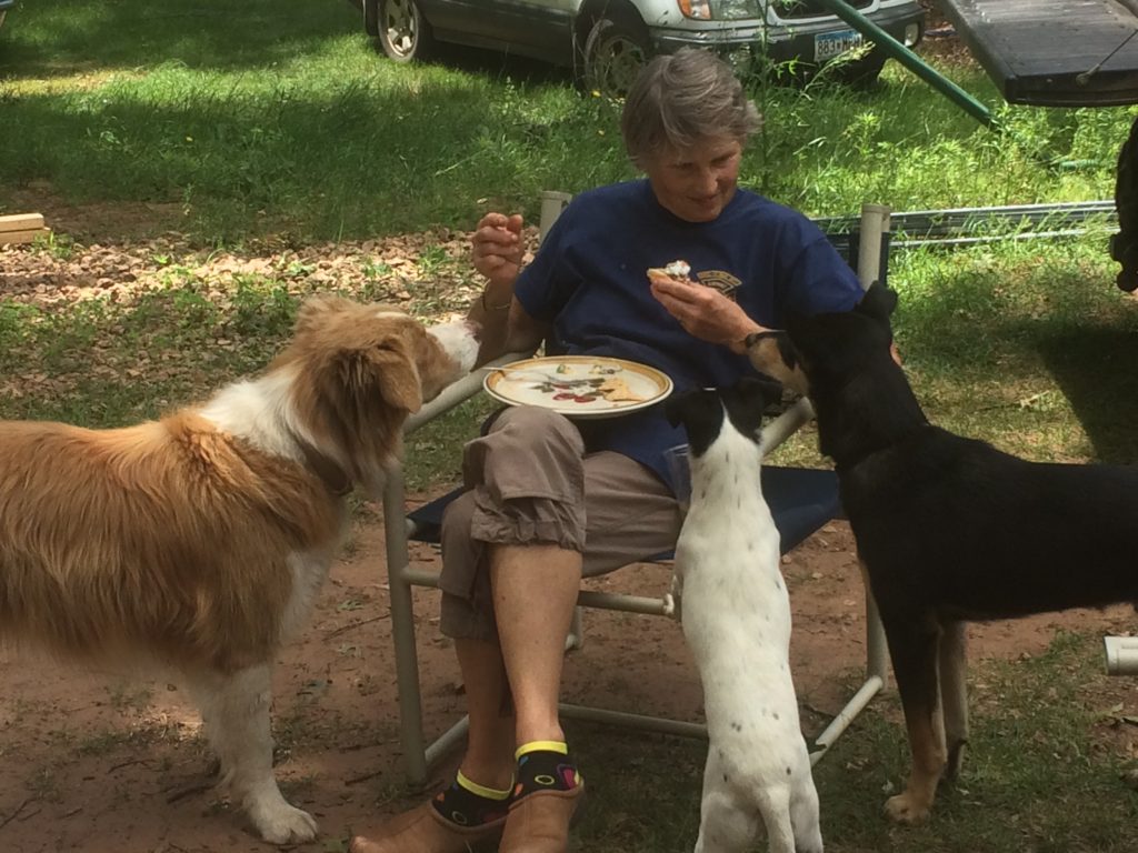 Neighbor Marcie, Chicken Whisperer is also a Whisperer of Dogs