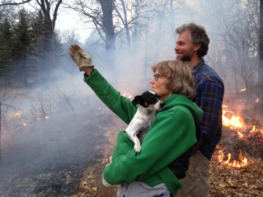 Fire Marshal Neighbor Marcia supervises one of our burns