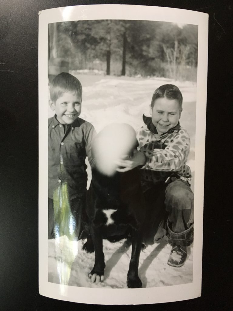 Jim Sehr (Kristin's dad), on the left, on his dad's land - where we now grow