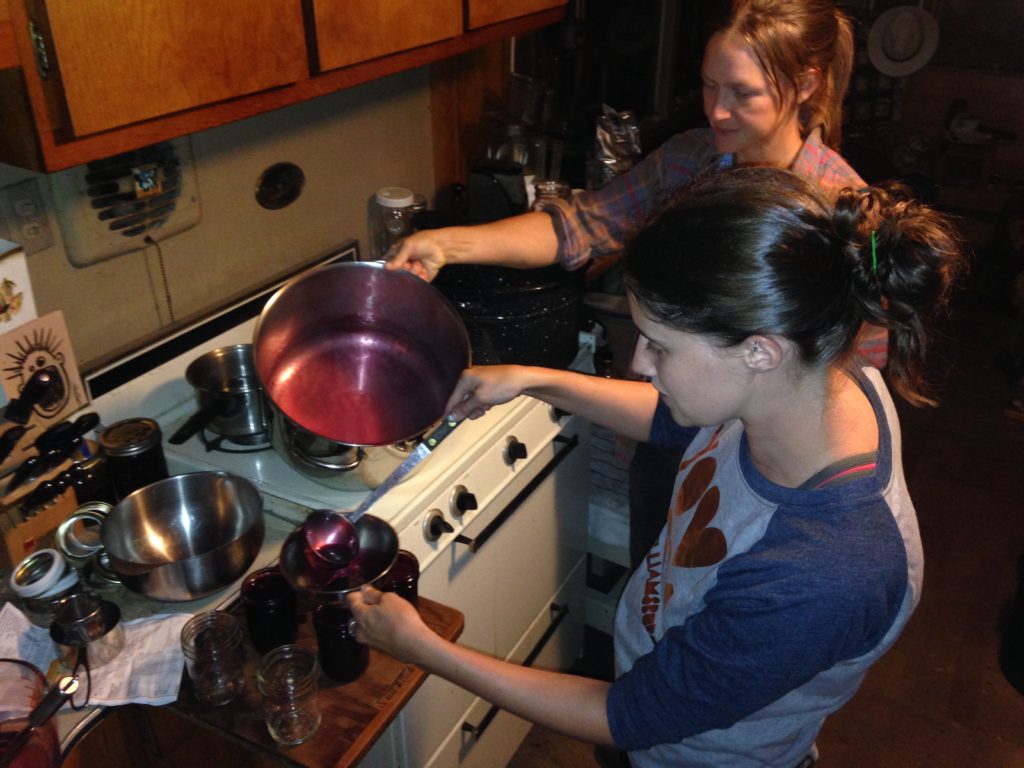 Kristin teaching Alexi how to make Barrensberry jelly