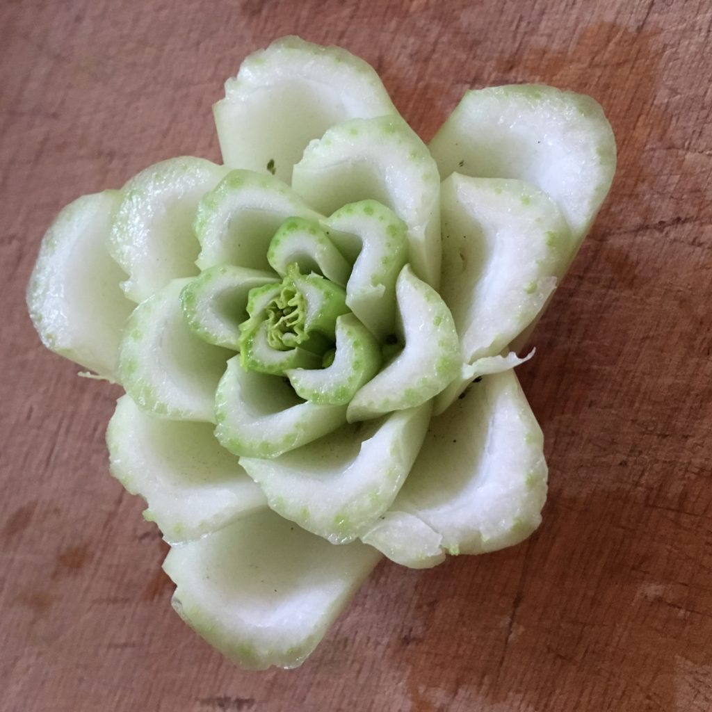 a flower ... no, it's the stub of a bok choi