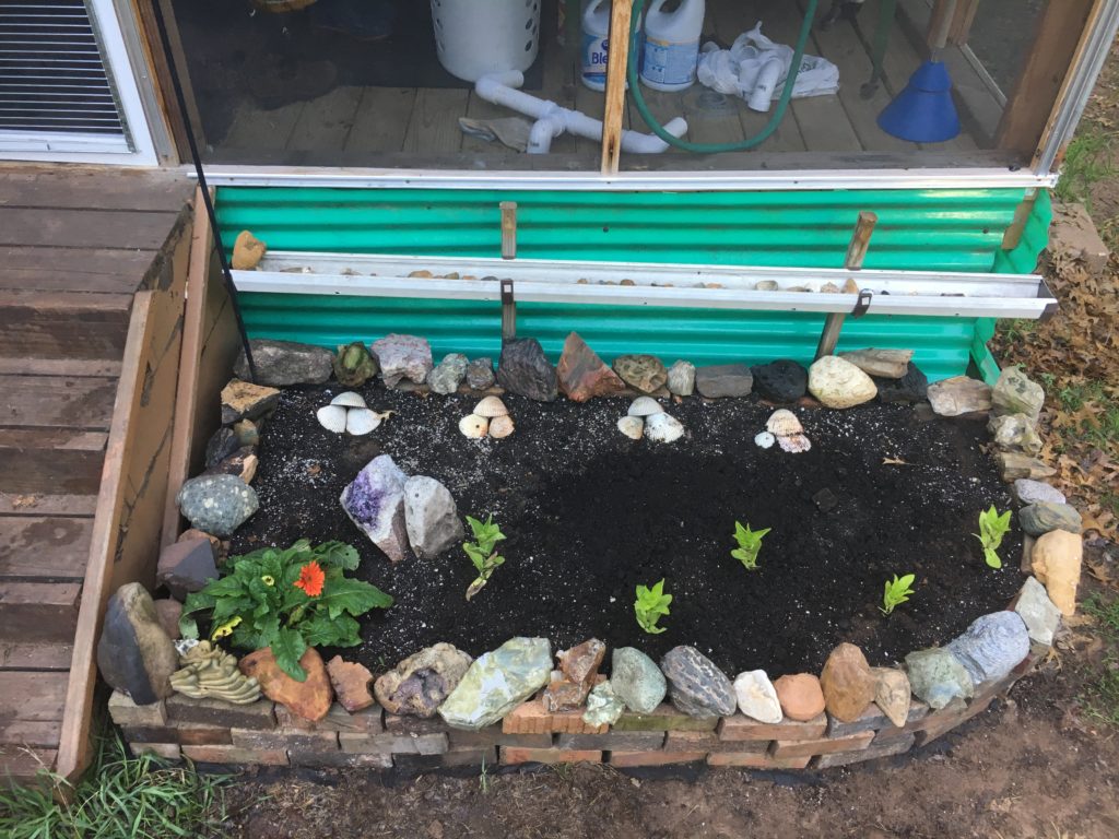 made a little garden for the used laundry water to drain into