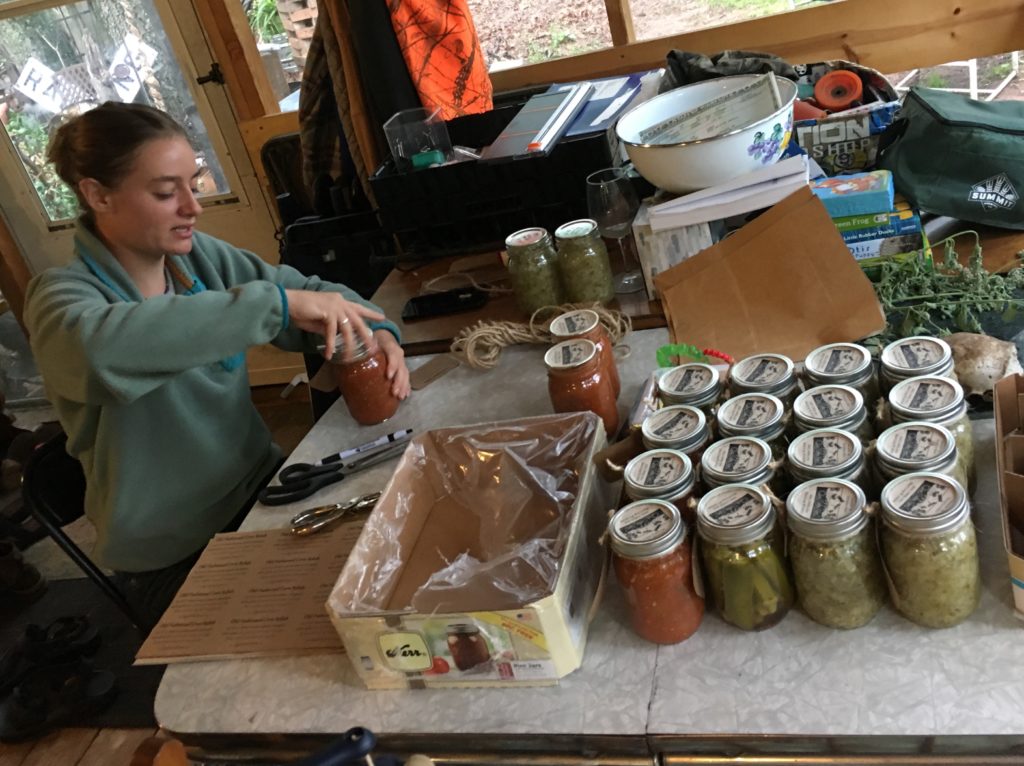 Mercedes labelling newly-made preserves for the market