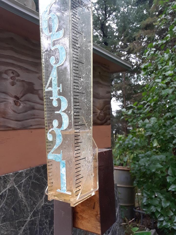 just one of the several rain storms dropped almost 2" 