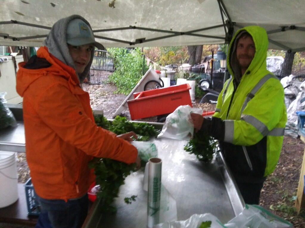 Ben & Marty: our bad ass Autumn Helpers, packing your boxes in the rain today